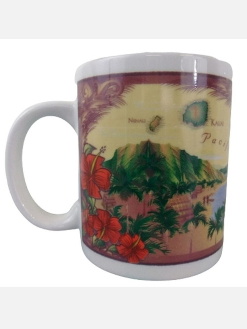 3/$15 MUGS SALE! Hawaiian Chain The Sandwich Island's Coffee Mug Glass Cup